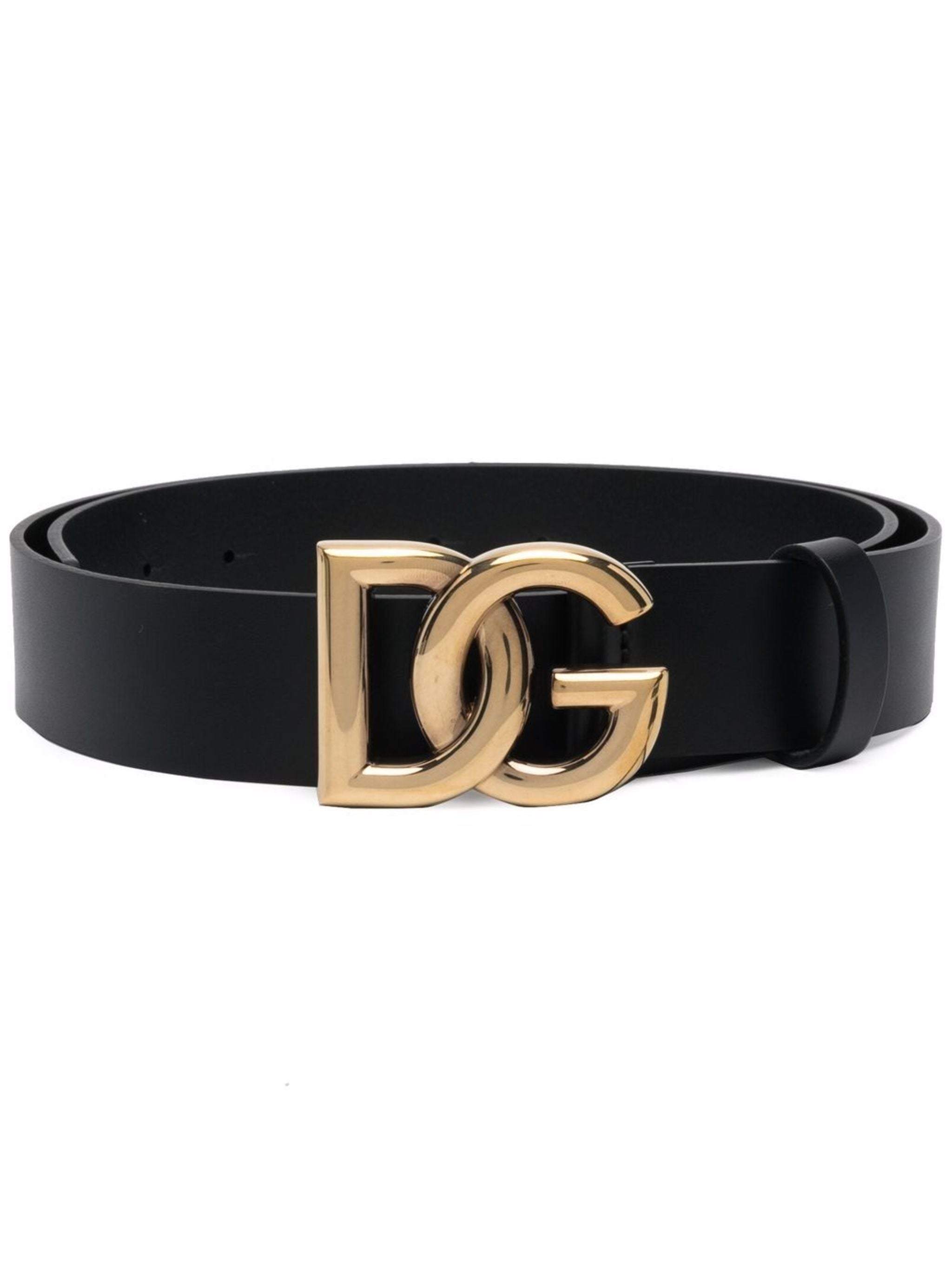 DOLCE&GABBANA Men's DG-logo calf-leather belt