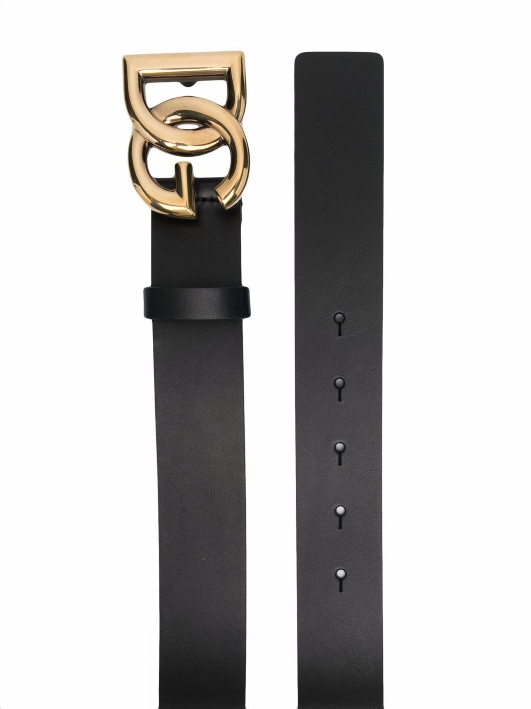 DOLCE&GABBANA Men's DG-logo calf-leather belt