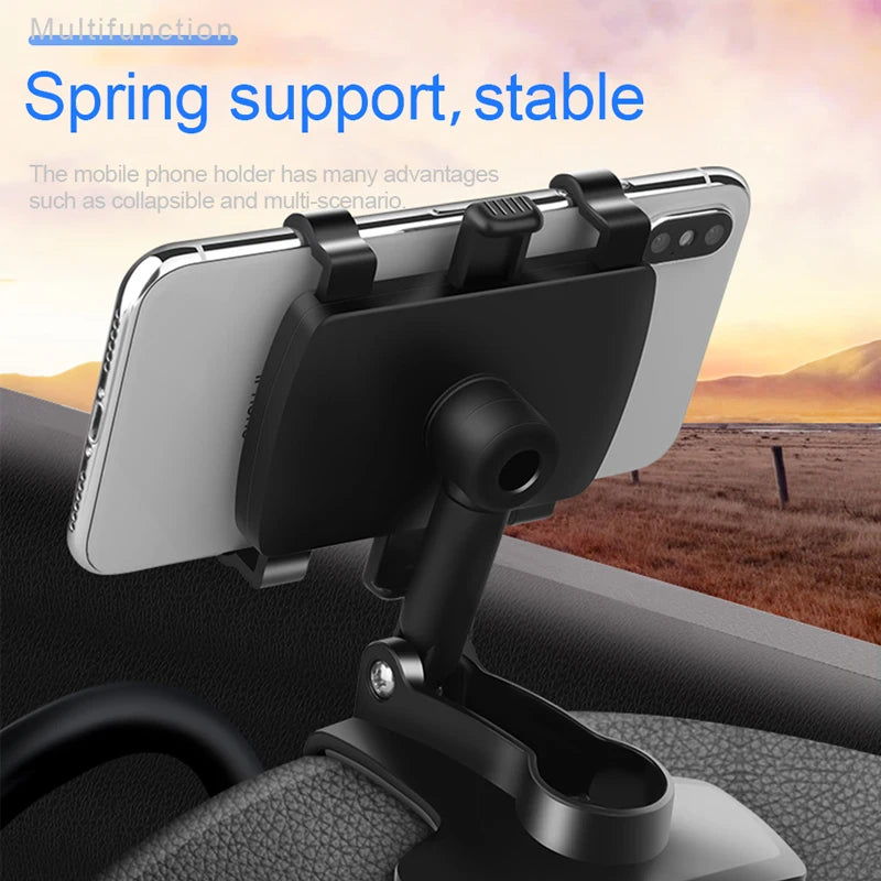 360° Universal Car Phone Holder | Dashboard Mount for Smartphones | Auto Grip Mobile Phone Stand