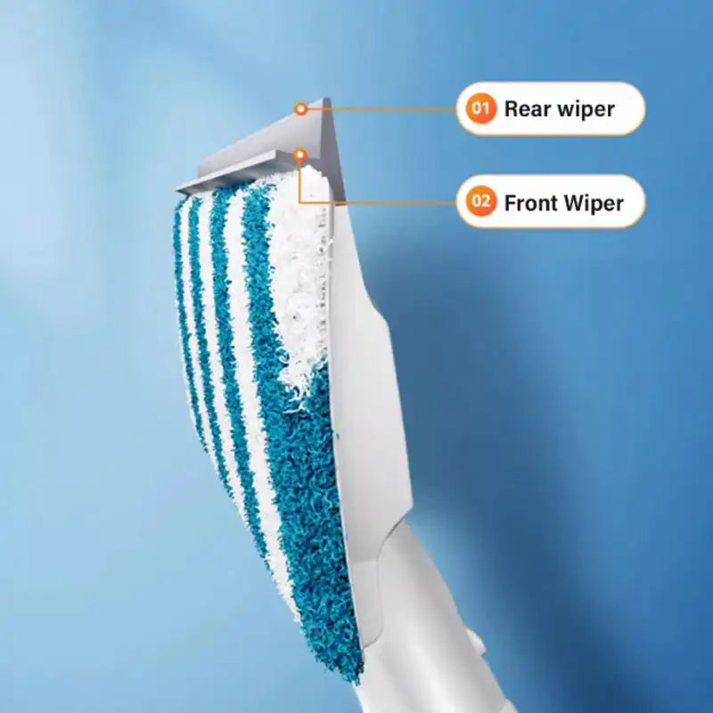 Double-Sided Spray Window Cleaner | Glass Cleaning Brush with Window Washing Brush