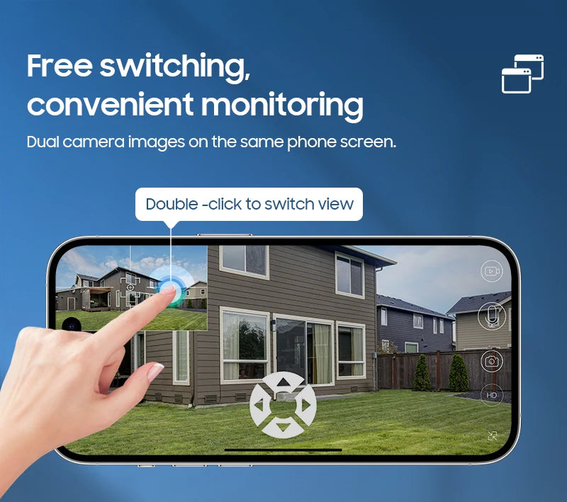SHIWOJIA Advanced 4K Solar-Powered Outdoor Security Camera with Dual Lens