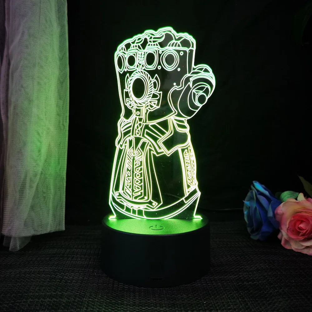 3D Acrylic Night Light - USB Stereo LED Table Lamp