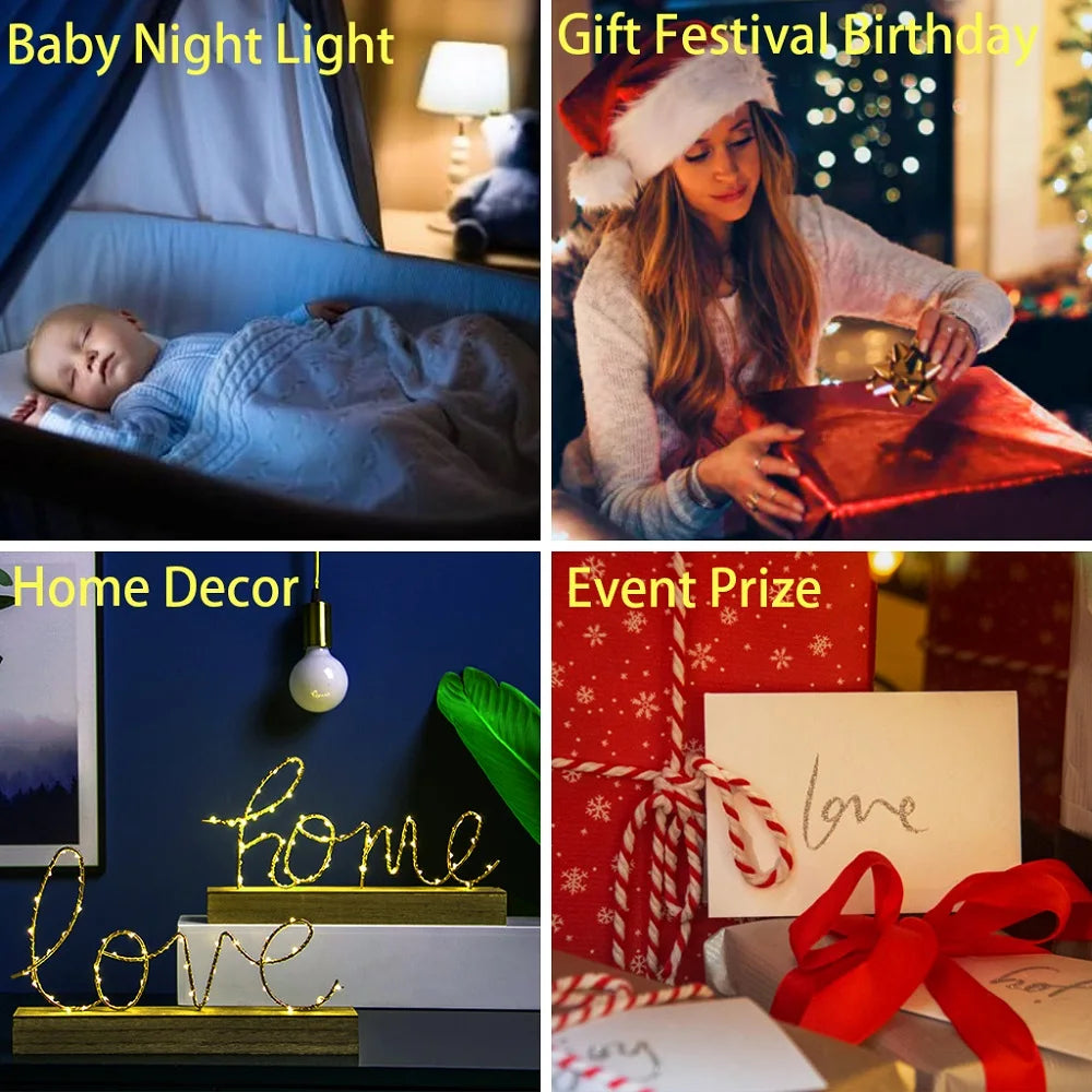 3D Acrylic Night Light - USB Stereo LED Table Lamp