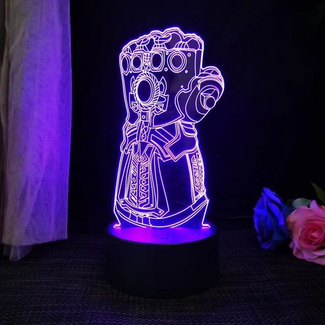 3D Acrylic Night Light - USB Stereo LED Table Lamp