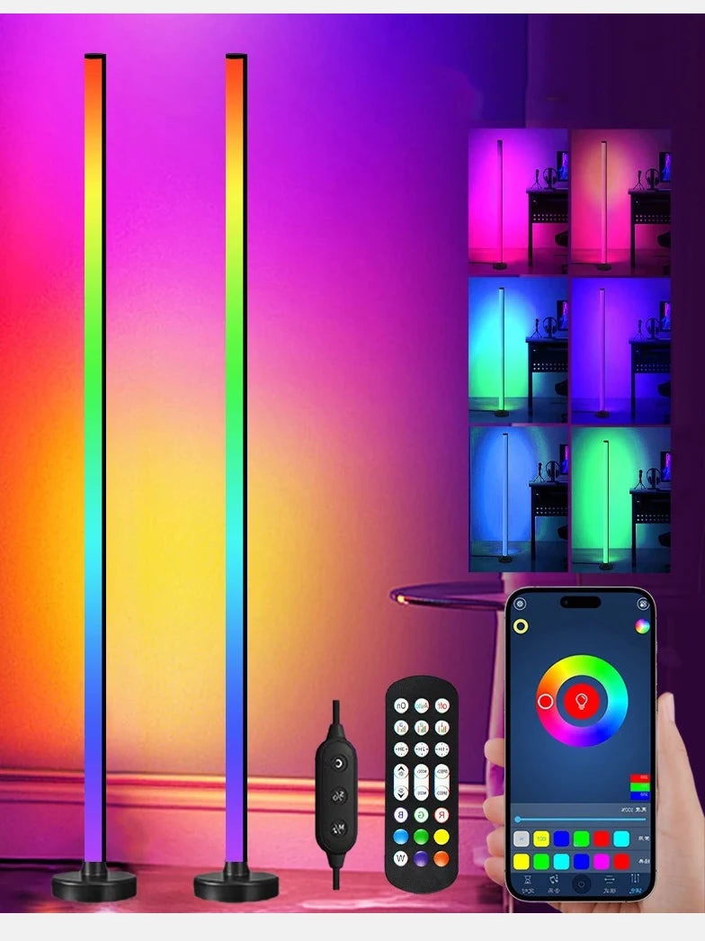 Smart RGB LED Floor Lamp with Music Sync and App Control