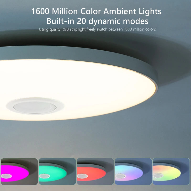 Smart RGB LED Ceiling Light with Bluetooth Speaker