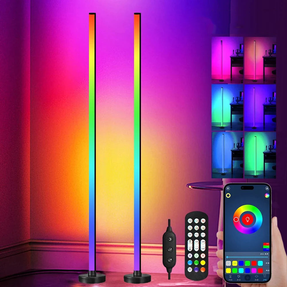 Smart RGB LED Floor Lamp with Music Sync and App Control