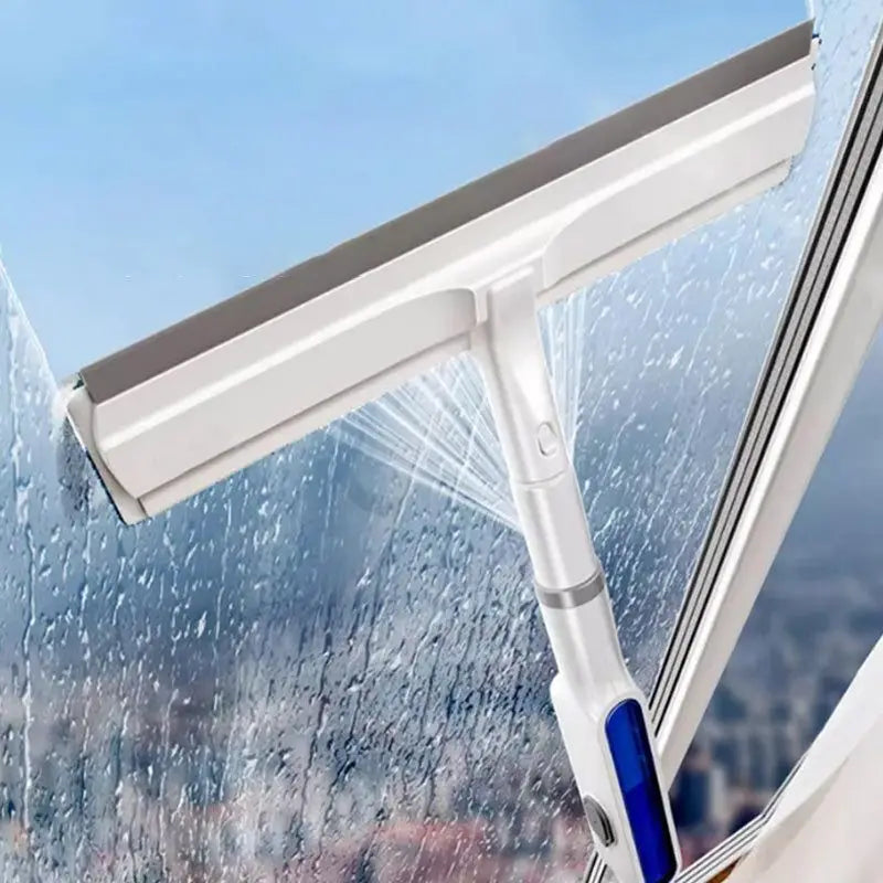 Double-Sided Spray Window Cleaner | Glass Cleaning Brush with Window Washing Brush