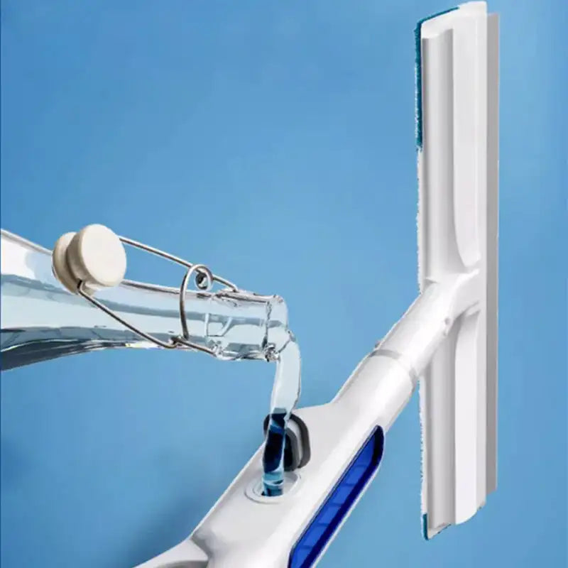 Double-Sided Spray Window Cleaner | Glass Cleaning Brush with Window Washing Brush