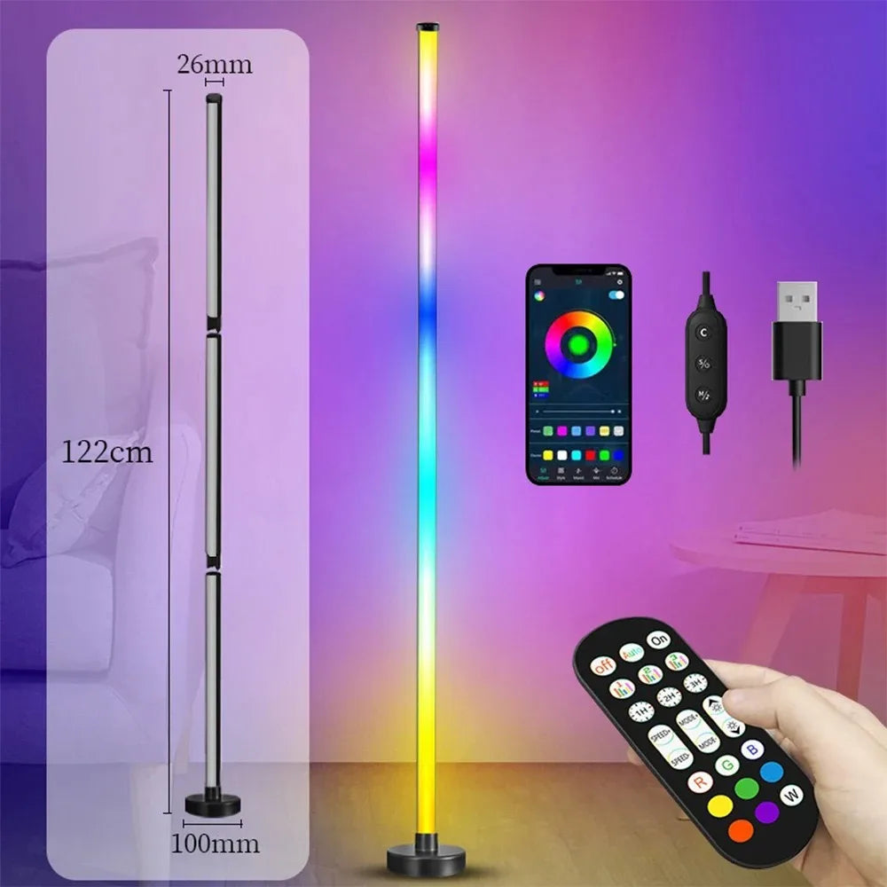 Smart RGB LED Floor Lamp with Music Sync and App Control