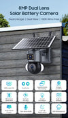 SHIWOJIA Advanced 4K Solar-Powered Outdoor Security Camera with Dual Lens