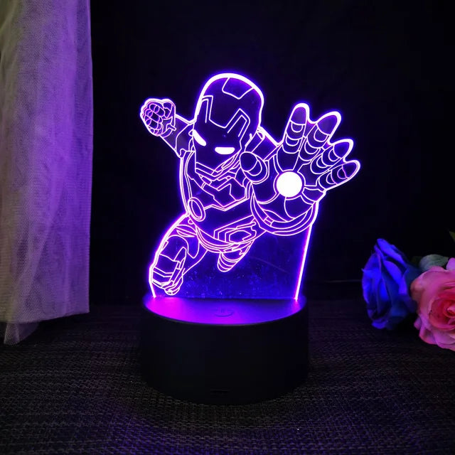 3D Acrylic Night Light - USB Stereo LED Table Lamp