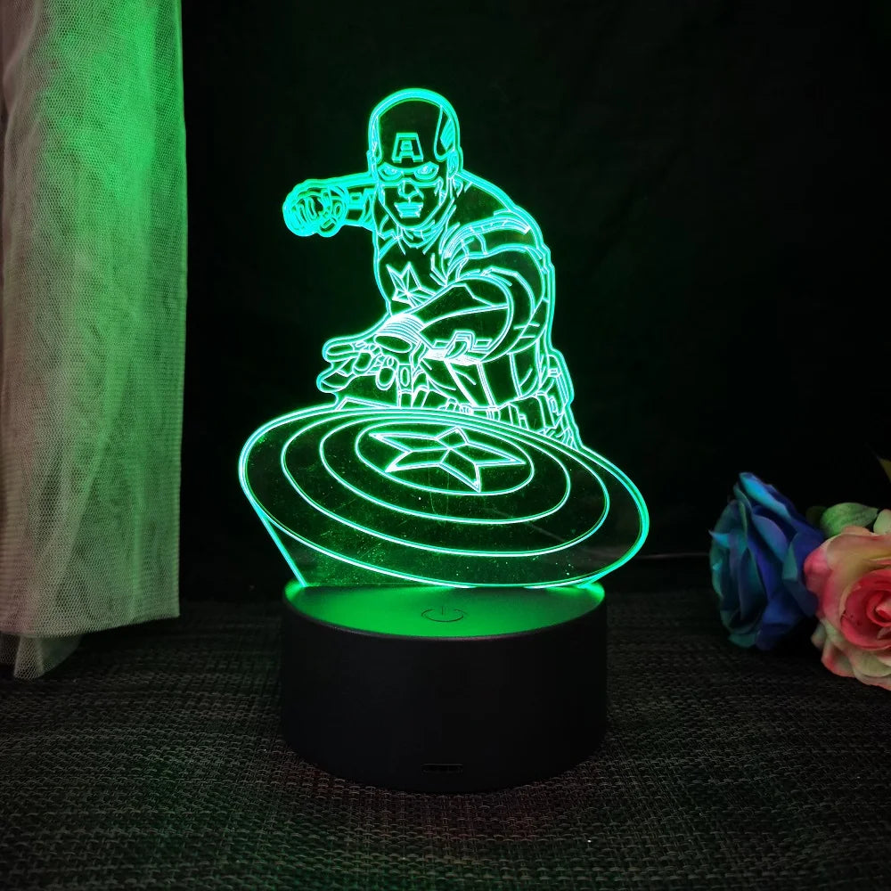 3D Acrylic Night Light - USB Stereo LED Table Lamp