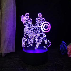 3D Acrylic Night Light - USB Stereo LED Table Lamp