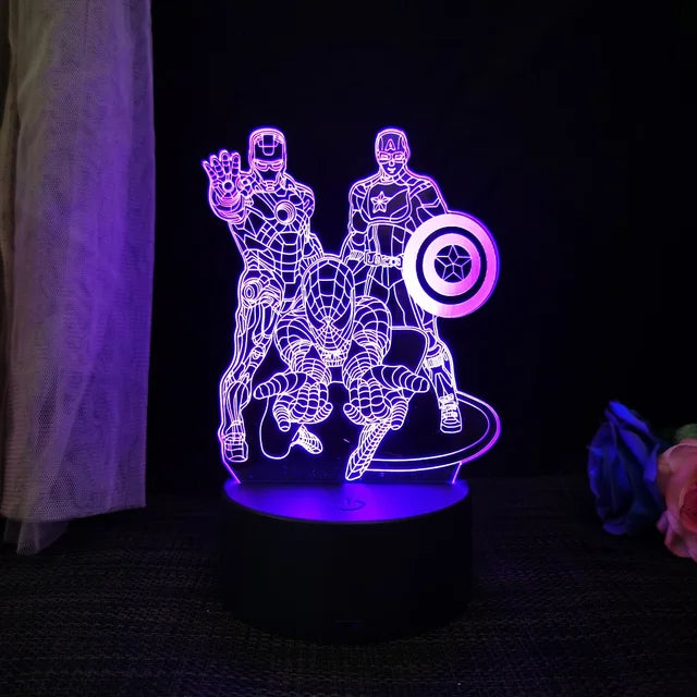 3D Acrylic Night Light - USB Stereo LED Table Lamp
