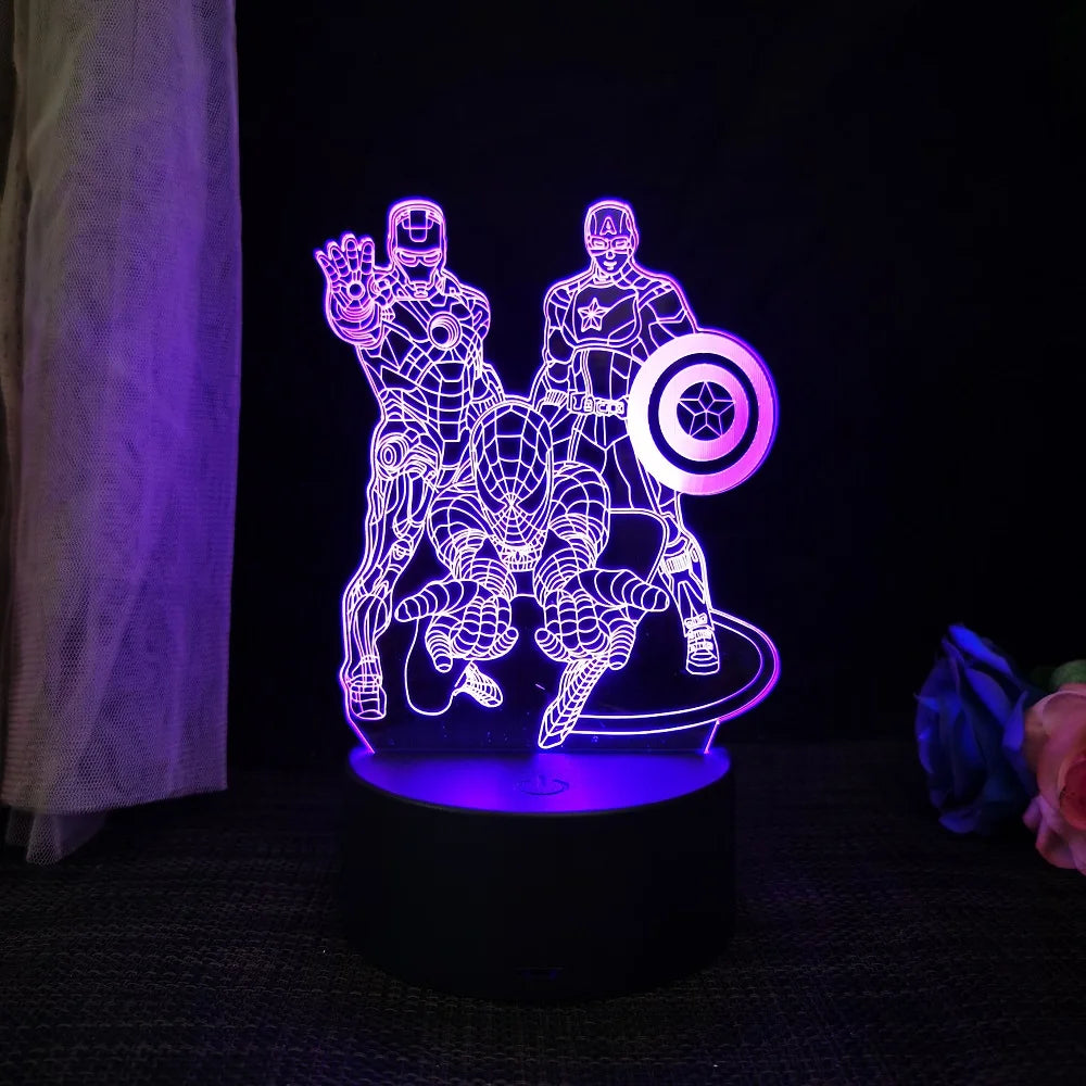 3D Acrylic Night Light - USB Stereo LED Table Lamp