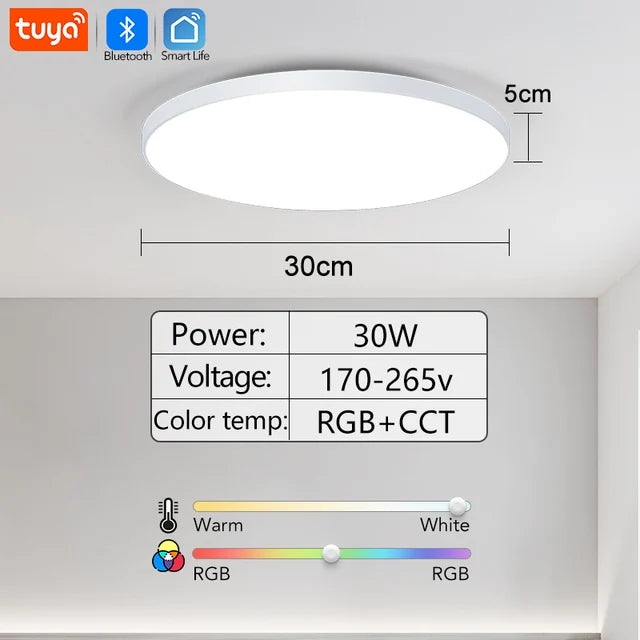Smart RGB LED Ceiling Light with Bluetooth Speaker